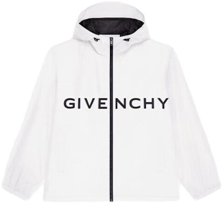 ジバンシィ ホワイト フード ジャケット レターロゴプリント付き. BM011313YT-100 Order ジバンシィ ホワイト フード ジャケット レターロゴプリント付き. BM011313YT-100