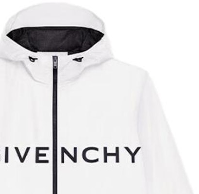ジバンシィ ホワイト フード ジャケット レターロゴプリント付き. BM011313YT-100 Shop ジバンシィ ホワイト フード ジャケット レターロゴプリント付き. BM011313YT-100