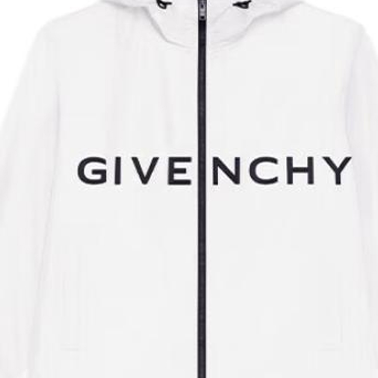 Purchase ジバンシィ ホワイト フード ジャケット レターロゴプリント付き. BM011313YT-100