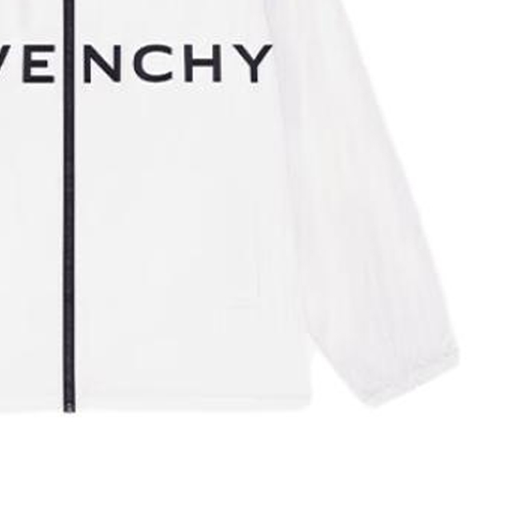 Sizing ジバンシィ ホワイト フード ジャケット レターロゴプリント付き. BM011313YT-100