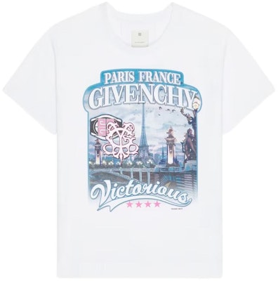 Givenchy White Letter Print Crewneck Short Sleeve T-Shirt. BM71JB3YJK-100 Order Givenchy White Letter Print Crewneck Short Sleeve T-Shirt. BM71JB3YJK-100