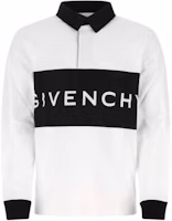 Givenchy White Long-Sleeve Polo Shirt with Letter Print Design. BM71CS30VV-130 Givenchy White Long-Sleeve Polo Shirt with Letter Print Design. BM71CS30VV-130