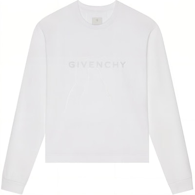 Givenchy Kaos Lengan Panjang Putih Loose Fit Crewneck dengan Cetak Huruf. BM71KK3YJ9-100 Buy Givenchy Kaos Lengan Panjang Putih Loose Fit Crewneck dengan Cetak Huruf. BM71KK3YJ9-100