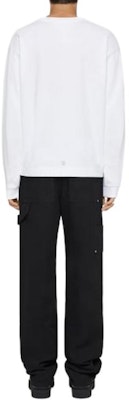 Givenchy Kaos Lengan Panjang Putih Loose Fit Crewneck dengan Cetak Huruf. BM71KK3YJ9-100 Shop Givenchy Kaos Lengan Panjang Putih Loose Fit Crewneck dengan Cetak Huruf. BM71KK3YJ9-100