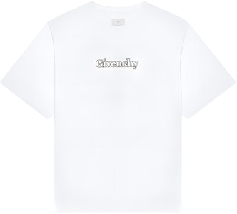Givenchy Kaos Putih Oversized dengan Cetakan Huruf di Bagian Depan. BM712H3YEC-100 Buy Givenchy Kaos Putih Oversized dengan Cetakan Huruf di Bagian Depan. BM712H3YEC-100