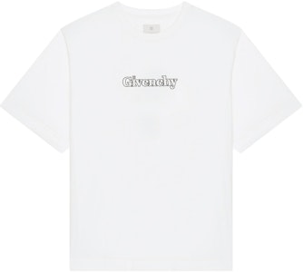 Givenchy Kaos Putih Oversized dengan Cetakan Huruf di Bagian Depan. BM712H3YEC-100 Order Givenchy Kaos Putih Oversized dengan Cetakan Huruf di Bagian Depan. BM712H3YEC-100
