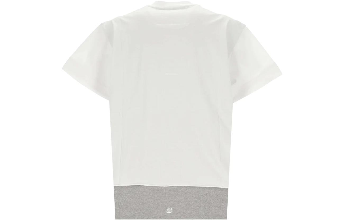 Lookbook Givenchy 白色修身字母印花T恤 BM71GD3YBK-100