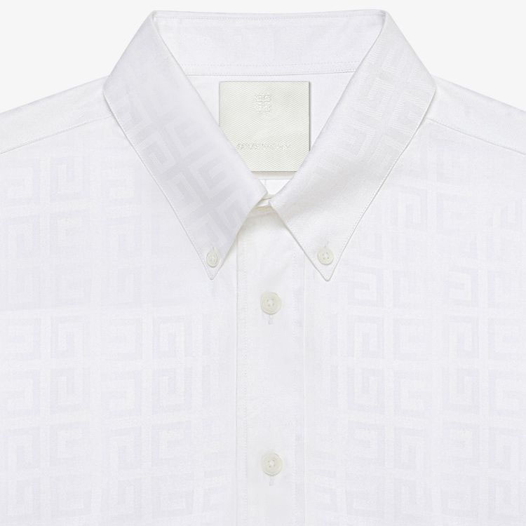 Givenchy  White Solid Color Single-Breasted Long Sleeve Casual Shirt BM60ZH140C-100 圖 6