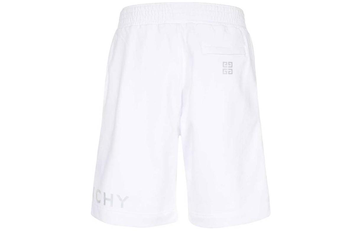 Lookbook GIVENCHY Pantalones Cortos Blancos Rectos con Estampado de Logotipo. BM51863YCA-100