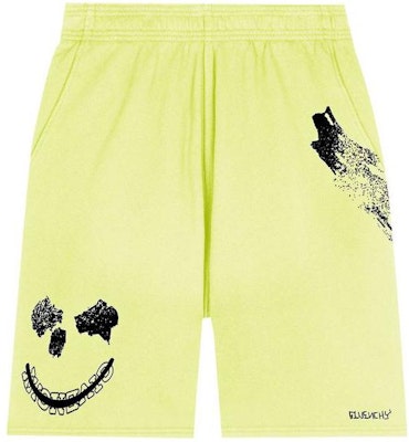 GIVENCHY Yellow Abstract Print Logo Bermuda Casual Shorts. BM50WU3Y6U-725 Buy GIVENCHY Yellow Abstract Print Logo Bermuda Casual Shorts. BM50WU3Y6U-725