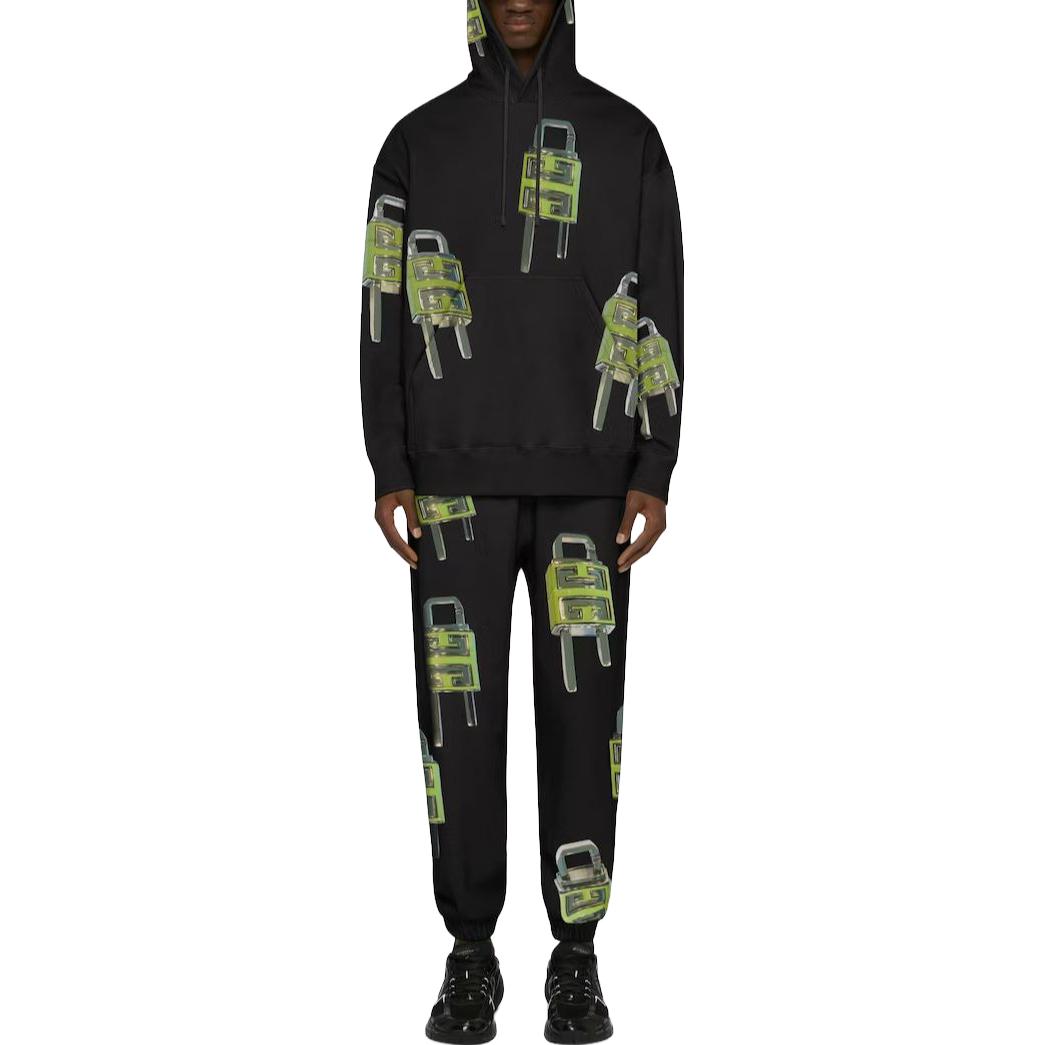 Lookbook Givenchy Abstract Print Jogger Pants  Black BM517J3YBC-001