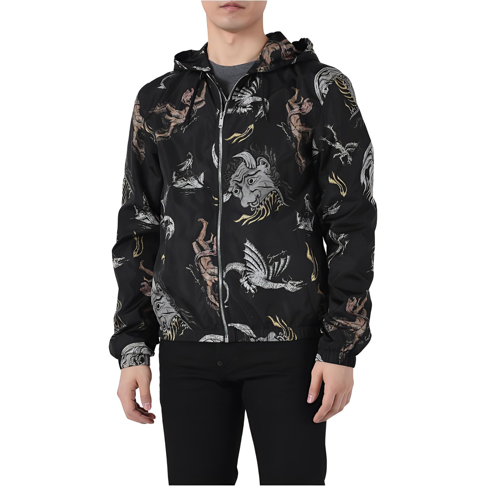 Givenchy All-Over Print Hooded Jacket Black () BM00C4124E-001