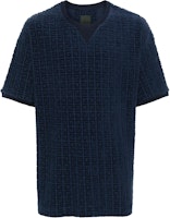 GIVENCHY Allover Print Navy Blue Crew Neck T-Shirt. BM71JA3YF0-410 GIVENCHY Allover Print Navy Blue Crew Neck T-Shirt. BM71JA3YF0-410