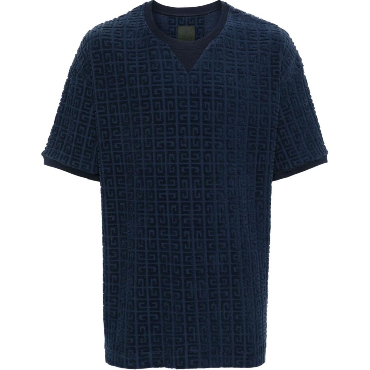 Order 紀梵希全版印花海軍藍圓領T恤 BM71JA3YF0-410