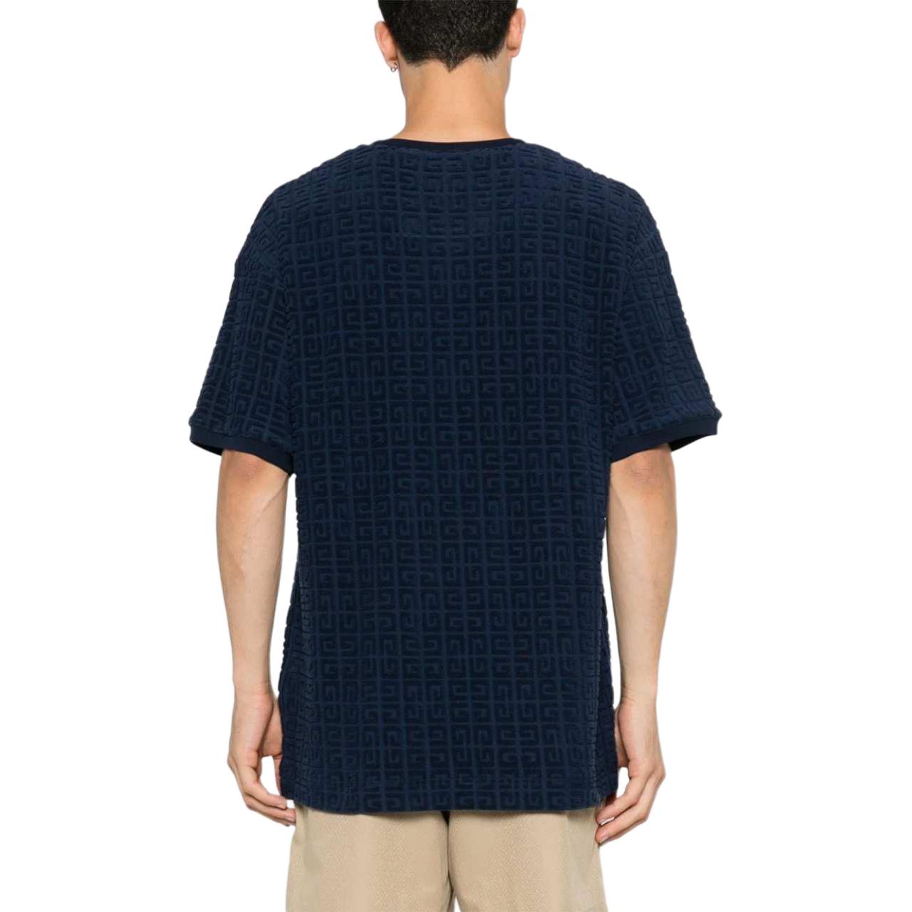 Shop 紀梵希全版印花海軍藍圓領T恤 BM71JA3YF0-410