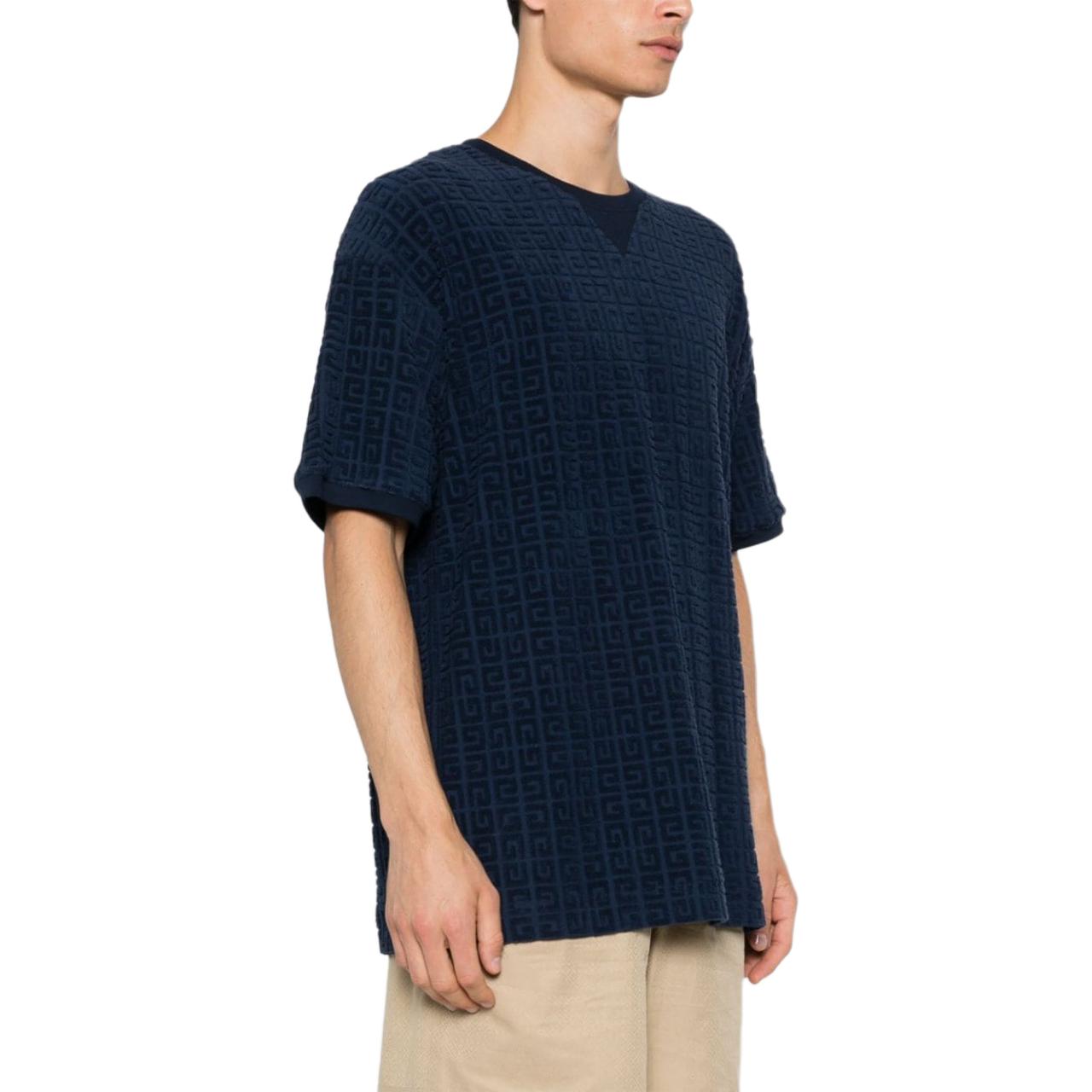 Purchase 紀梵希全版印花海軍藍圓領T恤 BM71JA3YF0-410