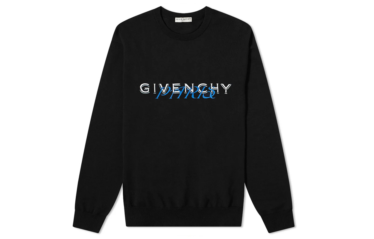 Givenchy AMORE Logo Print Crewneck Sweatshirt Black BMJ06V30AF-001