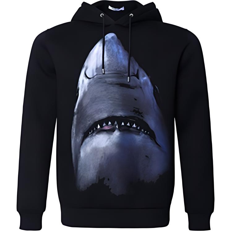 Givenchy Animal Print Hoodie Black Blue Unisex GV1C3H-011