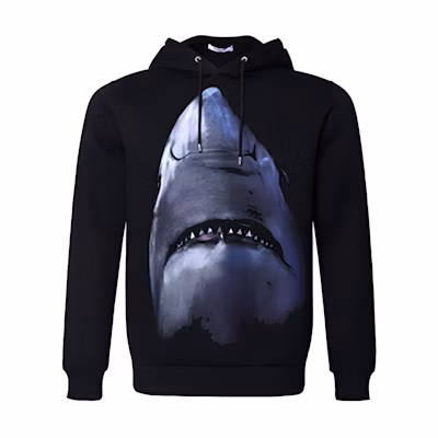 Givenchy Animal Print Hoodie Black Blue Unisex GV1C3H-011