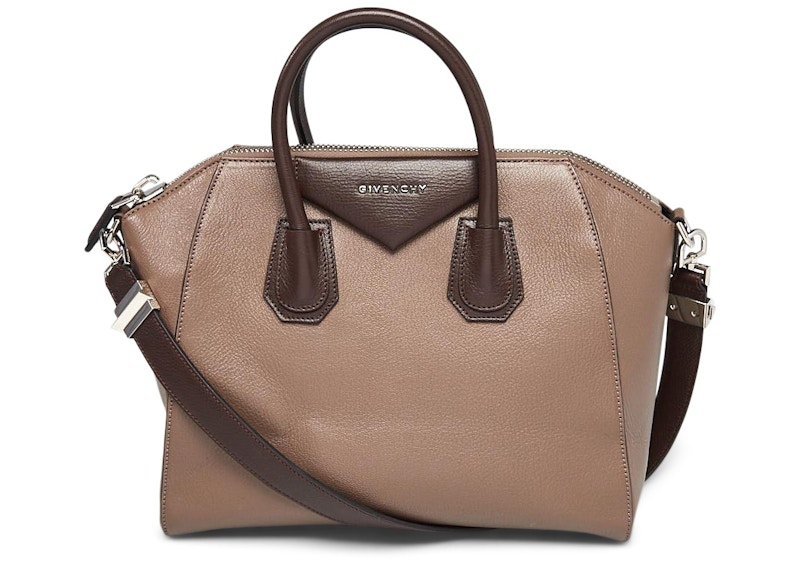 Givenchy Antigona Tote Bicolor Sugar Goatskin Medium Grey/Brown