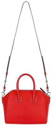 Givenchy Antigona Tote Leather Silver-tone Mini Pop Red Order Givenchy Antigona Tote Leather Silver-tone Mini Pop Red