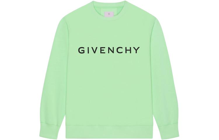 Order GIVENCHY Archetype SS23 Sweater Hijau Logo Cetakan Lengan Panjang Lelaki. BMJ0HA3YAC-326