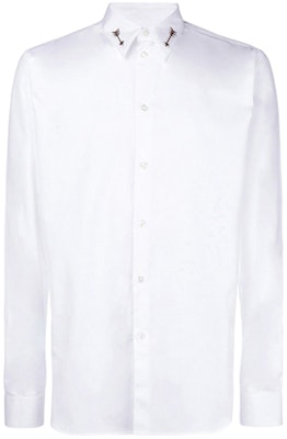 Givenchy Arrow Label Kemeja Lengan Panjang Kasual Pria Putih. BM605R1Y39-100 Order Givenchy Arrow Label Kemeja Lengan Panjang Kasual Pria Putih. BM605R1Y39-100