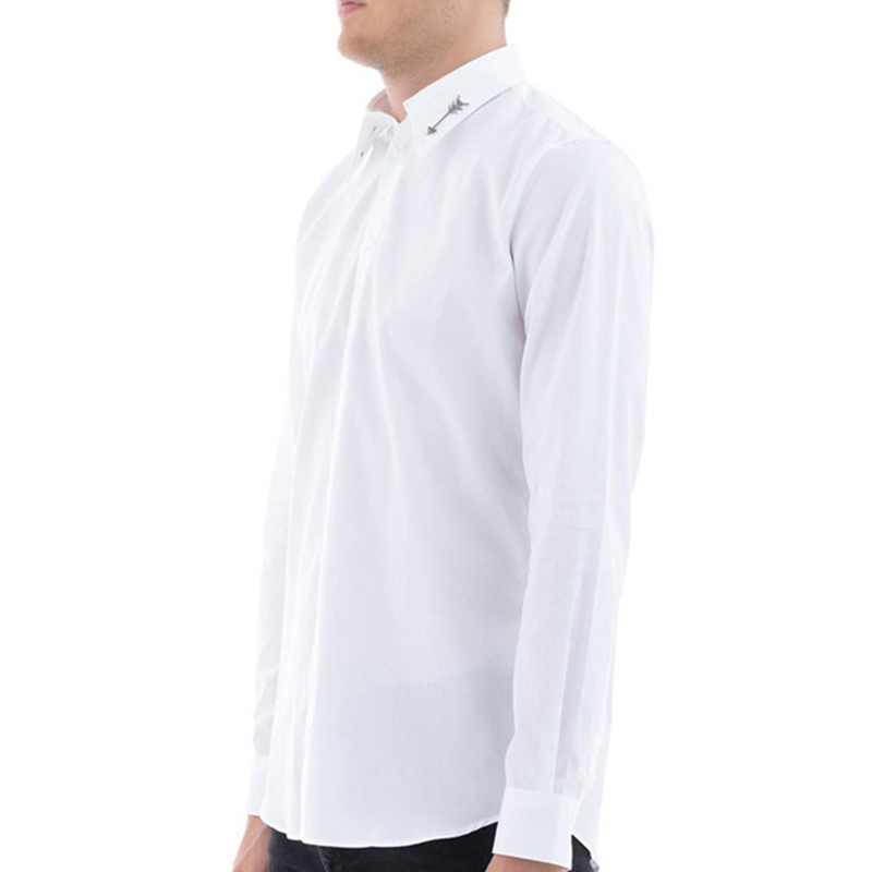 Purchase Givenchy Arrow Label Kemeja Lengan Panjang Kasual Pria Putih. BM605R1Y39-100