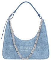 Givenchy Bag Small Moon Cut Out in Washed Denim with Chain Medium blue Givenchy Bag Small Moon Cut Out in Washed Denim with Chain Medium blue