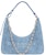 Givenchy Bag Small Moon Cut Out in Washed Denim with Chain Medium blue