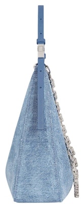 Givenchy Bag Small Moon Cut Out in Washed Denim with Chain Medium blue Order Givenchy Bag Small Moon Cut Out in Washed Denim with Chain Medium blue