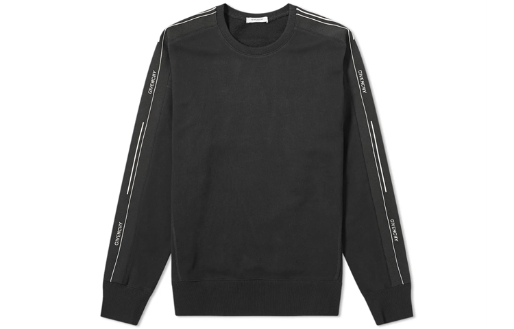 Givenchy Band Detail Crewneck Pullover Sweatshirt Men’s Black BMJ04430AF-001