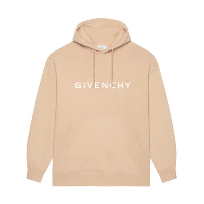 Givenchy Beige Logo Hoodie Long Sleeve Casual Sweatshirt BMJ0HC3YAC280