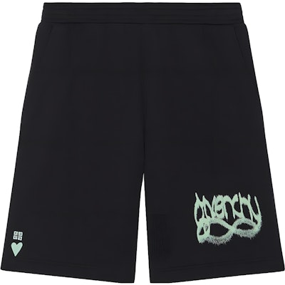Givenchy Bermuda Fleece Shorts with Infinity Print Mid-Rise Relaxed Fit Black Men. BM51863YH8001 Buy Givenchy Bermuda Fleece Shorts with Infinity Print Mid-Rise Relaxed Fit Black Men. BM51863YH8001