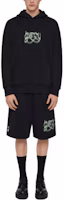 Lookbook 紀梵希無限印花黑色中腰休閒版型男士棉質短褲。 BM51863YH8001