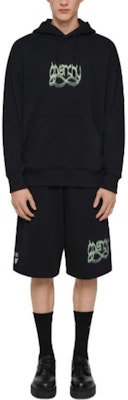 Givenchy Bermuda Fleece Shorts with Infinity Print Mid-Rise Relaxed Fit Black Men. BM51863YH8001 Lookbook Givenchy Bermuda Fleece Shorts with Infinity Print Mid-Rise Relaxed Fit Black Men. BM51863YH8001