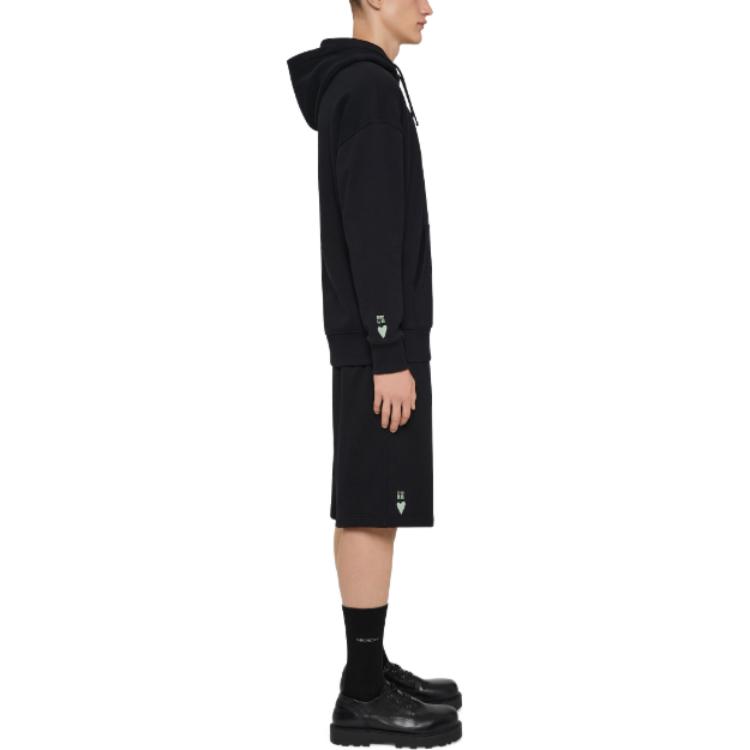 Purchase Givenchy Bermuda Fleece Shorts with Infinity Print Mid-Rise Relaxed Fit Black Men. BM51863YH8001