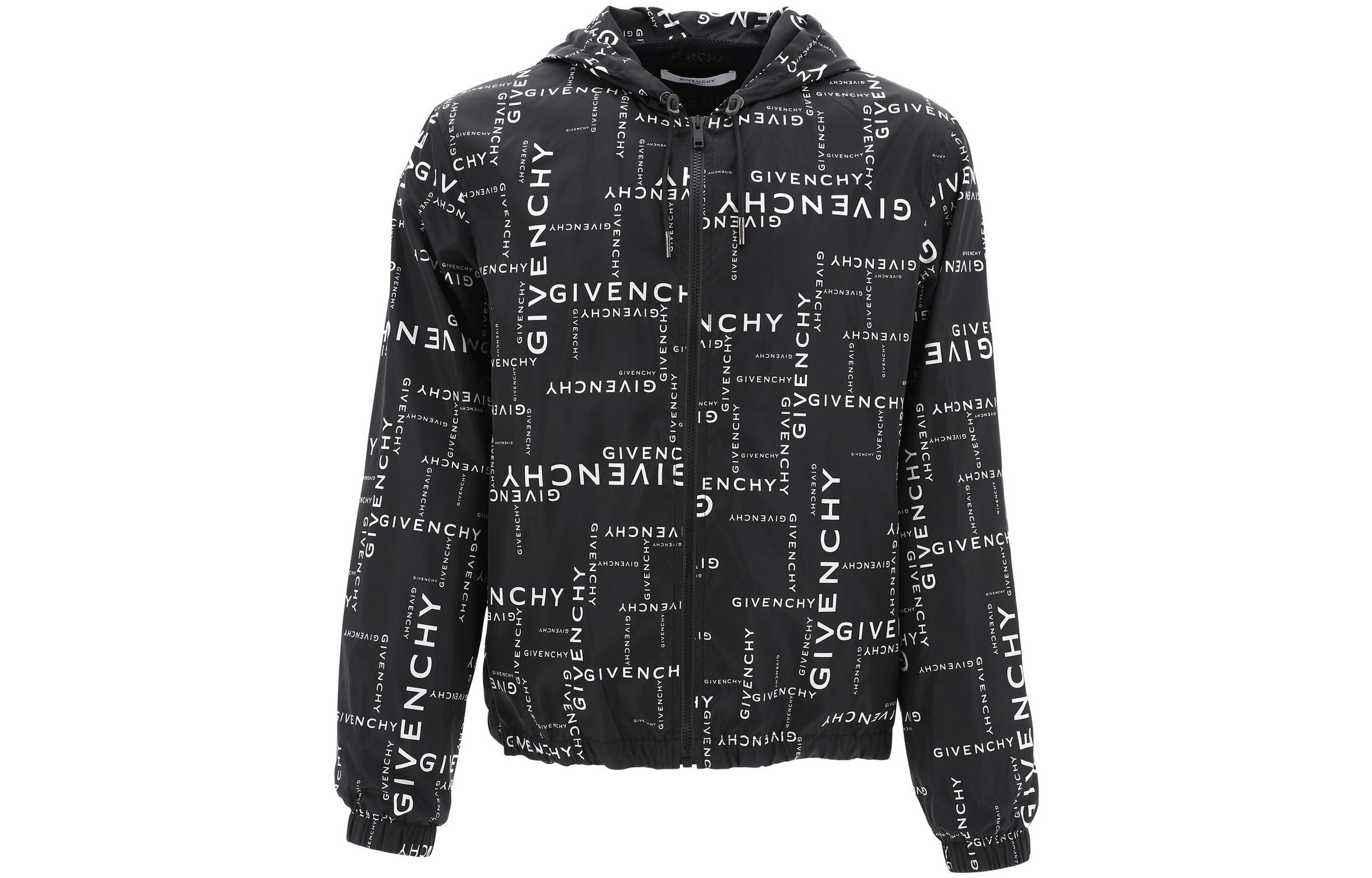 Givenchy Black All-Over Logo Print Zip-Up Sun-Proof Jacket BM00C412DS-004