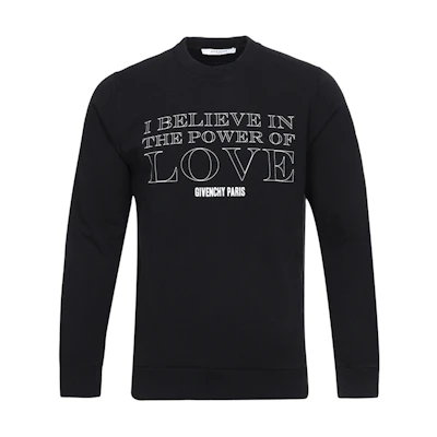Givenchy Black Alphabet Logo Crewneck Long Sleeve Sweatshirt 16F7340653-001