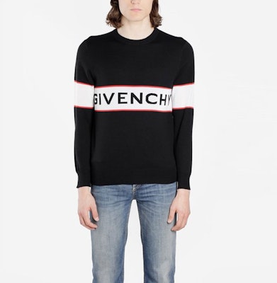 Givenchy Sweater Hitam Alphabet Logo Intarsia Rajut. BM900G400M Details for Givenchy Sweater Hitam Alphabet Logo Intarsia Rajut. BM900G400M