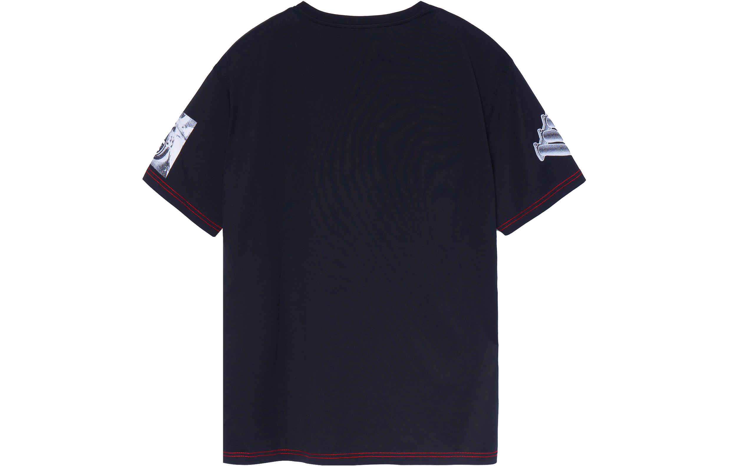 Givenchy Black Alphabet Pattern Print Crew Neck T-Shirt BM710Q3002-001 圖 3