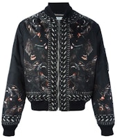 GIVENCHY Black Animal Print Zip-Up Long Sleeve Baseball Jacket. 16F0603749-001 GIVENCHY Black Animal Print Zip-Up Long Sleeve Baseball Jacket. 16F0603749-001
