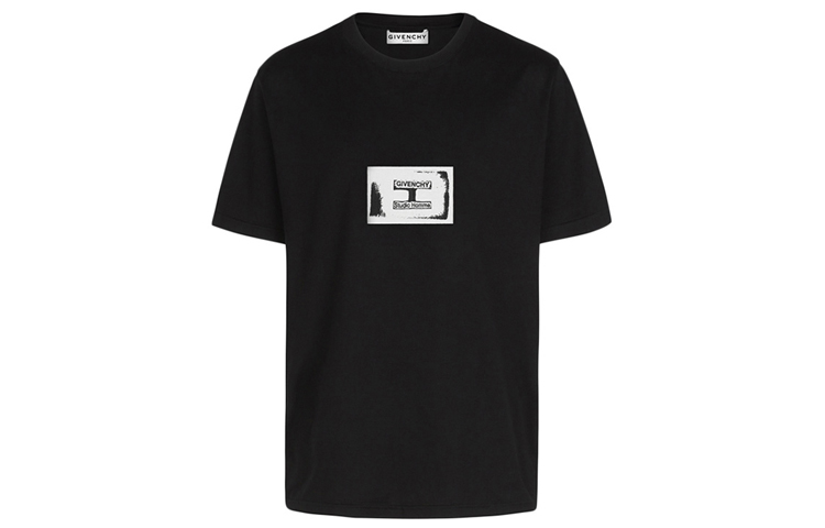 Givenchy Black Crewneck Cotton Short Sleeve T-Shirt BM70UQ3002-001