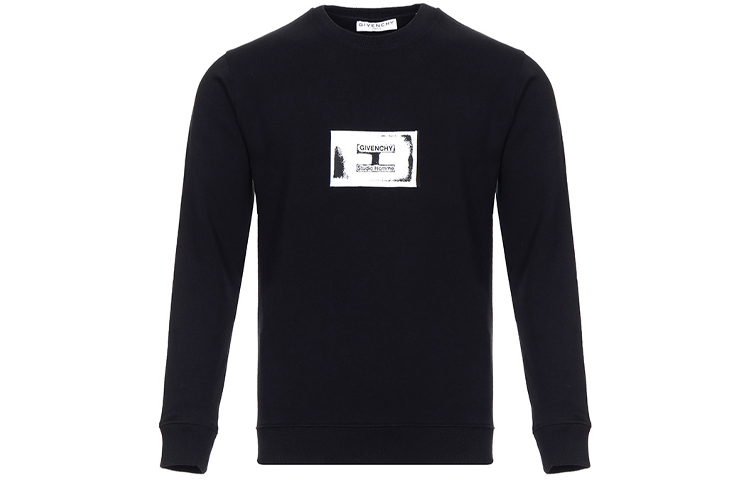 Givenchy Black Crewneck Long Sleeve Sweatshirt BMJ05S30AF-001