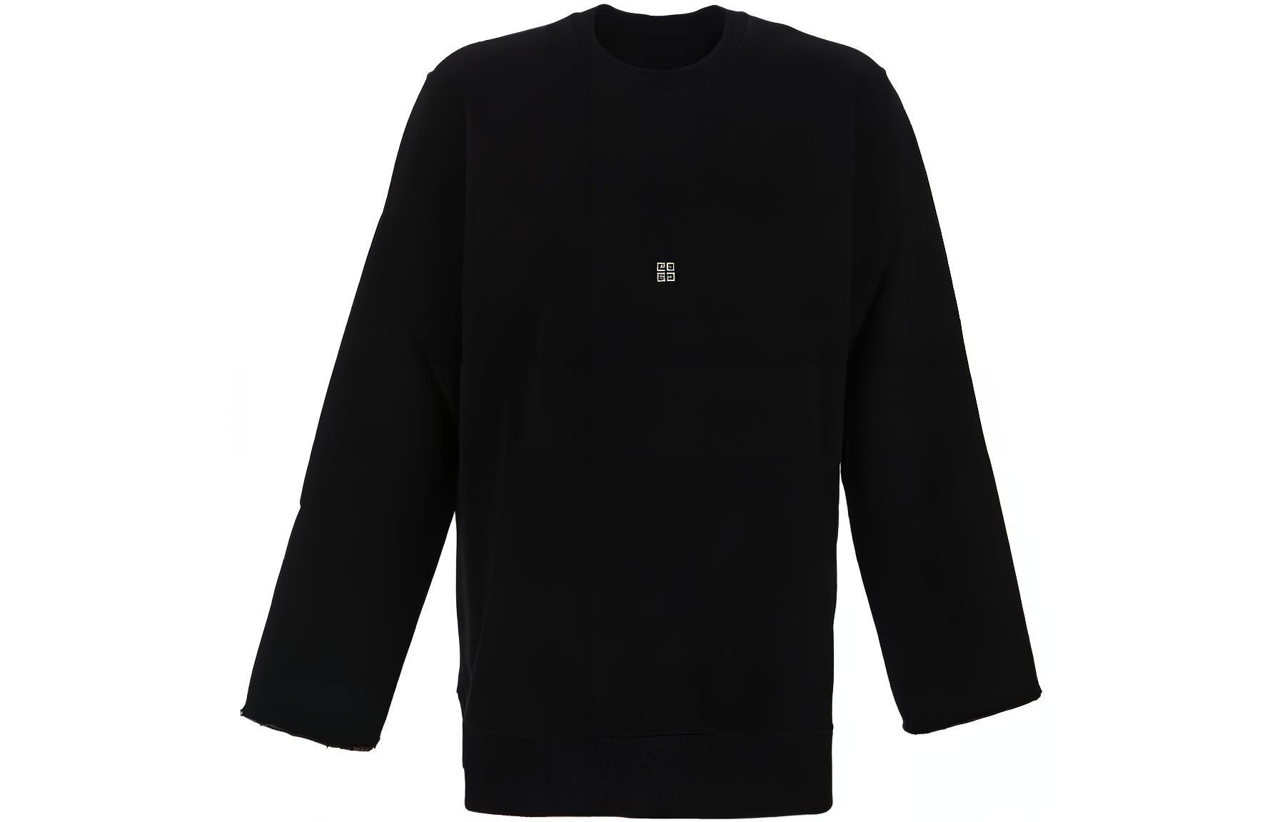 Givenchy Black Crewneck Loose-Fit Long-Sleeve Sweatshirt BMJ0HB3YE7-001