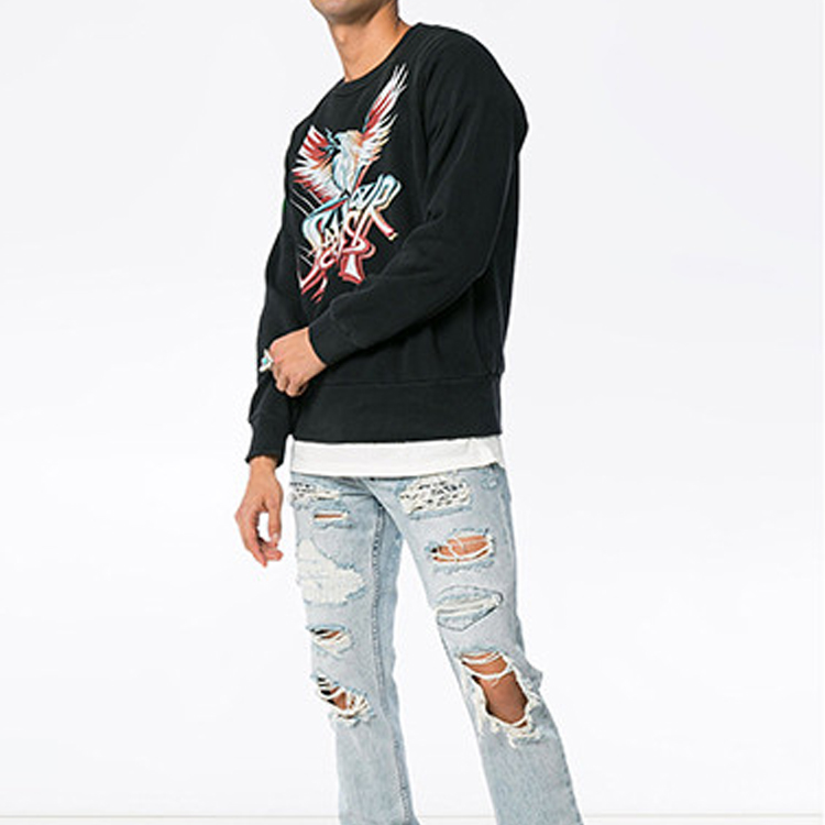 Shop 紀梵希黑色印花長袖圓領衛衣 BM70A7307J-001