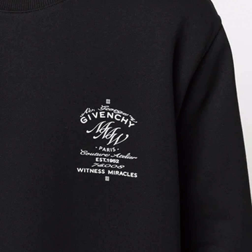 Details for GIVENCHY Sweatshirt Hitam Crewneck Lengan Panjang. BMJ0DL3Y6V-001