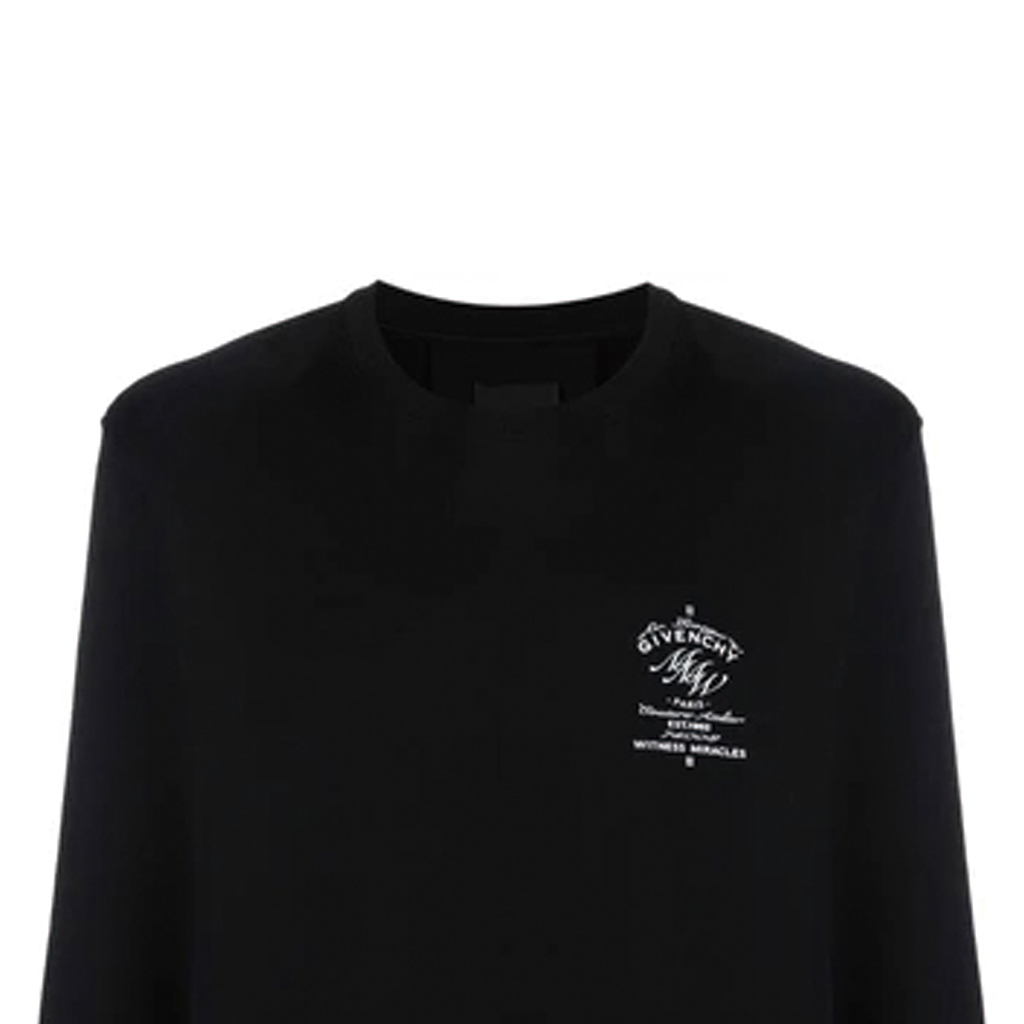 Sizing GIVENCHY Sweatshirt Hitam Crewneck Lengan Panjang. BMJ0DL3Y6V-001
