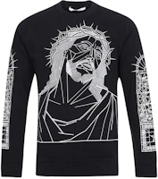 GIVENCHY Black Crewneck Sweatshirt with Graphic Design 16F7365653-001 GIVENCHY Black Crewneck Sweatshirt with Graphic Design 16F7365653-001