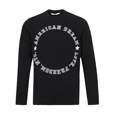 Givenchy Black Crewneck Sweatshirt with Letter Print 16F7303653-001